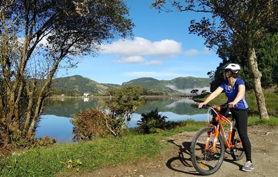 Cycling By Sete Cidades Lakes Azores Cycling By Sete Cidades Lakes Azores