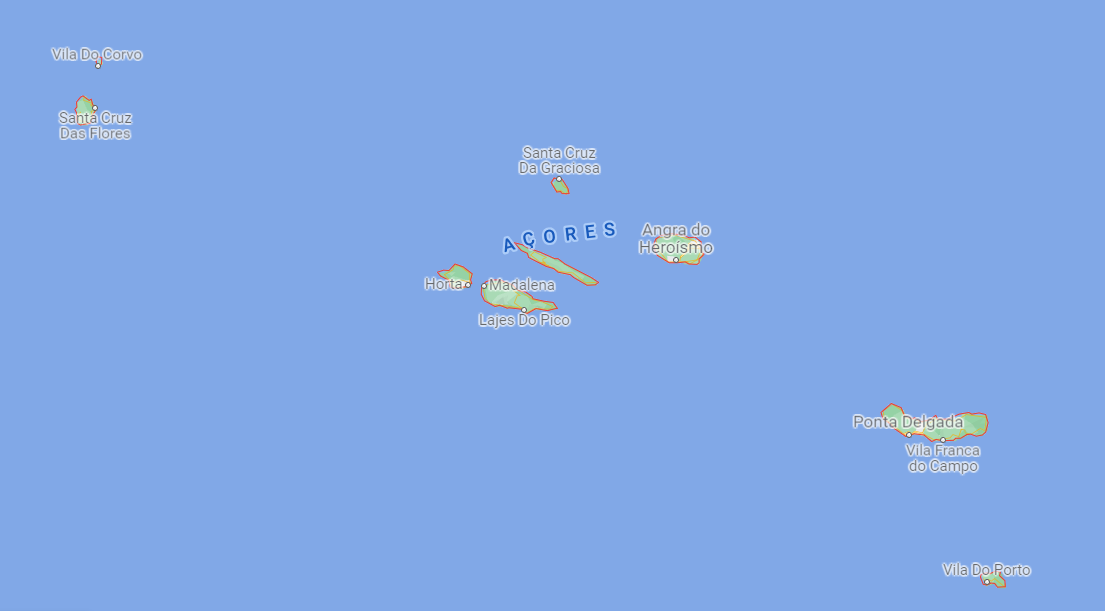 Azores Islands Map